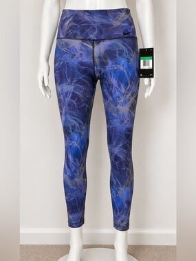 Nike Black and Blue Training Leggings